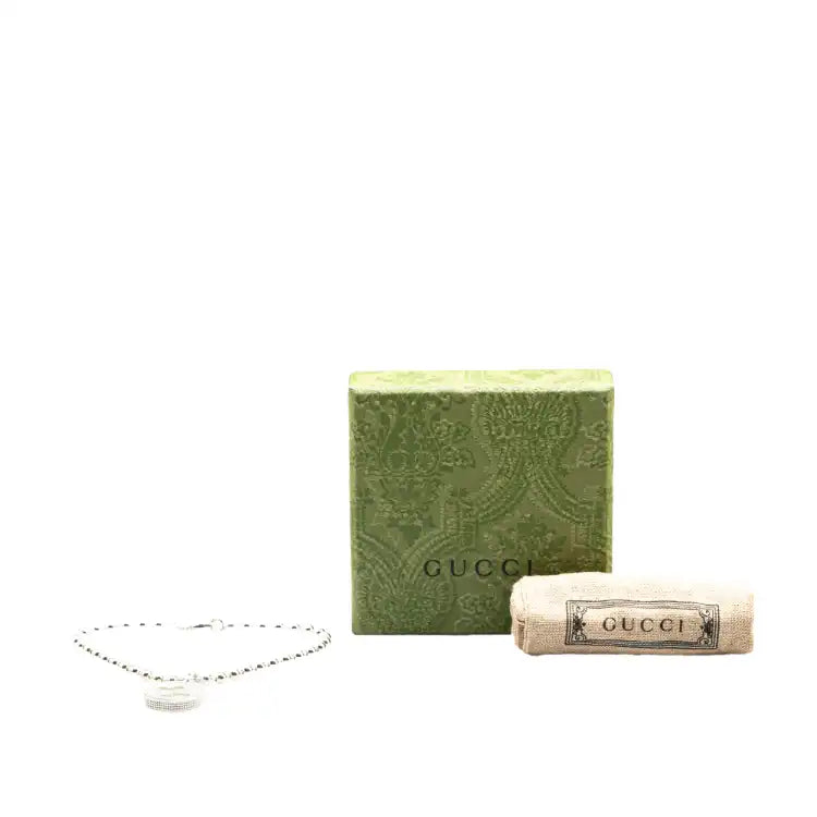 Gucci Sterling Silver Interlocking G Charm Bracelet