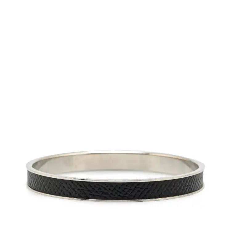 Hermès Leather Kelly Cadena Lock Bangle Bracelet