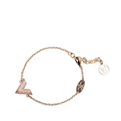 Louis Vuitton Rose Gold Crystal Essential V Supple Bracelet