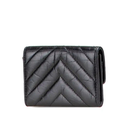 Chanel Reissue Chevron Quilted Aged Calfskin Card Holder Wallet