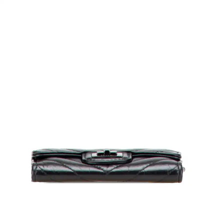 Chanel Reissue Chevron Quilted Aged Calfskin Card Holder Wallet