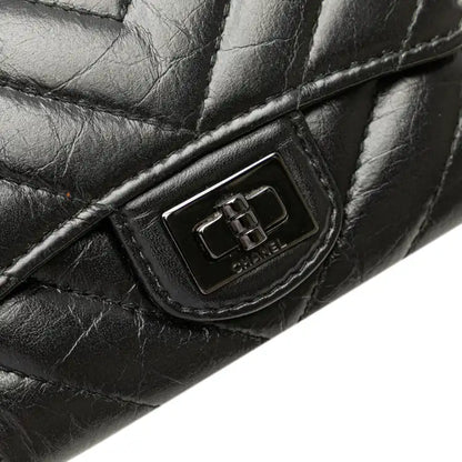 Chanel Reissue Chevron Quilted Aged Calfskin Card Holder Wallet