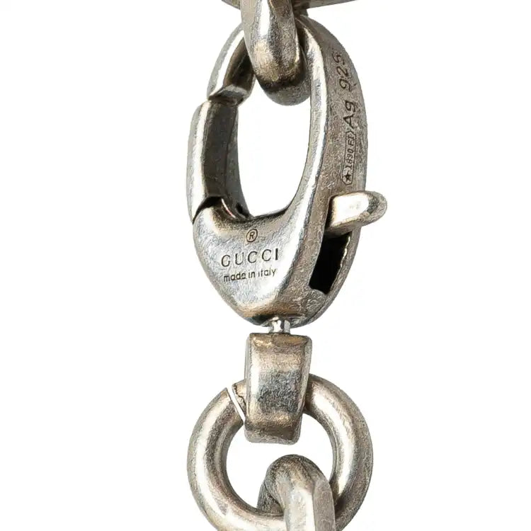 Gucci Sterling Silver Interlocking G Chain Necklace