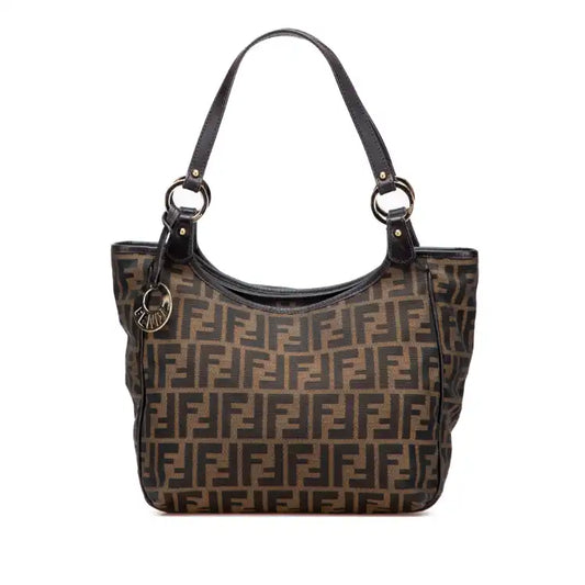 Fendi Zucca Canvas Shoulder Bag