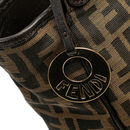 Fendi Zucca Canvas Shoulder Bag