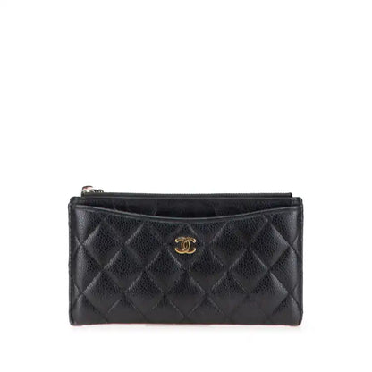 Chanel CC Quilted Caviar Classic Zip Pouch
