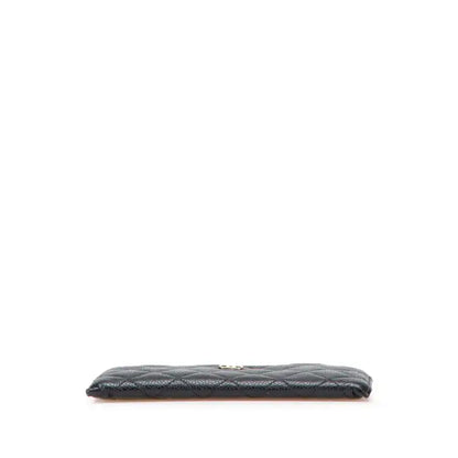 Chanel CC Quilted Caviar Classic Zip Pouch