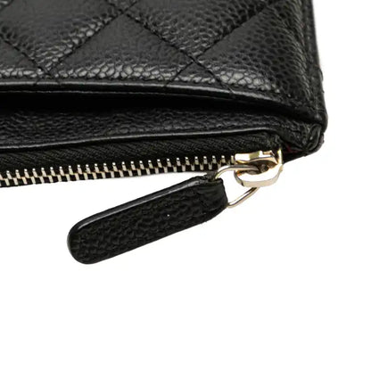 Chanel CC Quilted Caviar Classic Zip Pouch