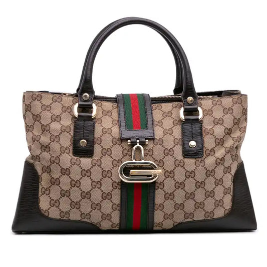 Gucci GG Canvas Web Junco Handbag