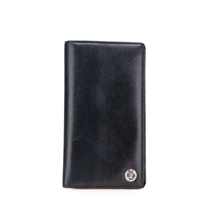 Chanel Lambskin Leather CC Button Long Wallet