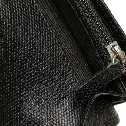 Chanel Lambskin Leather CC Button Long Wallet
