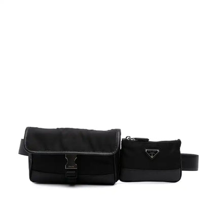 Prada Saffiano Trimmed Tessuto Belt Bag