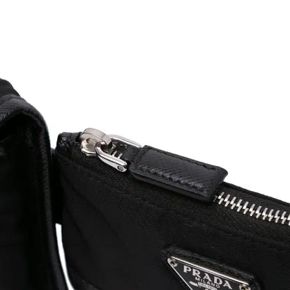 Prada Saffiano Trimmed Tessuto Belt Bag