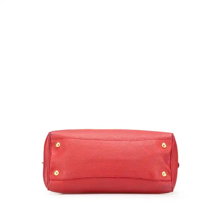 Prada Vitello Daino Zip Top Satchel
