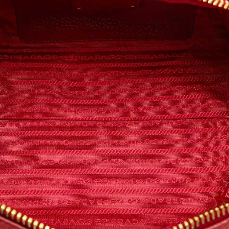Prada Vitello Daino Zip Top Satchel