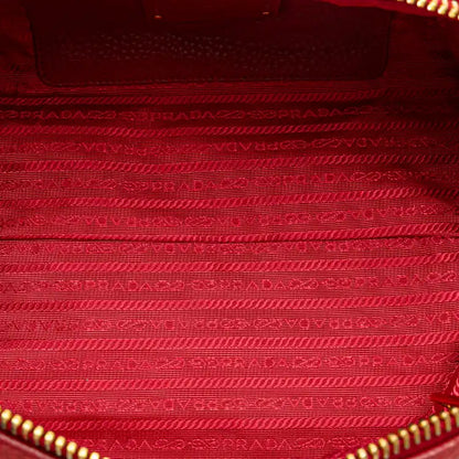 Prada Vitello Daino Zip Top Satchel