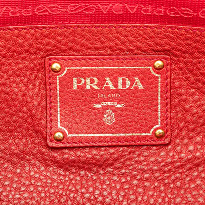 Prada Vitello Daino Zip Top Satchel
