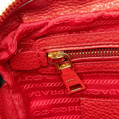 Prada Vitello Daino Zip Top Satchel