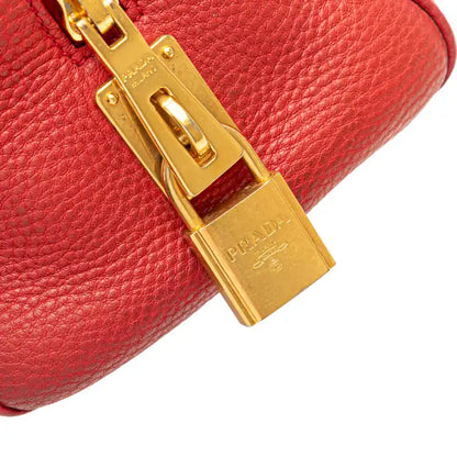 Prada Vitello Daino Zip Top Satchel