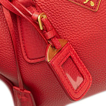 Prada Vitello Daino Zip Top Satchel