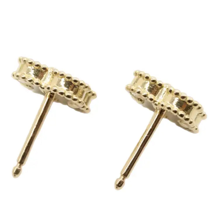 van cleef and arpels 18K Yellow Gold and Onyx Sweet Alhambra Earrings
