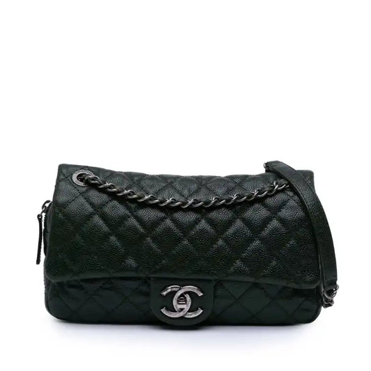 Chanel Medium Quilted Iridescent Caviar Easy Flap