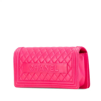 Chanel Quilted Lambskin Boy Flap Clutch
