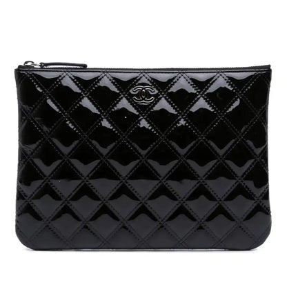 Chanel Medium Quilted Patent O Case Clutch