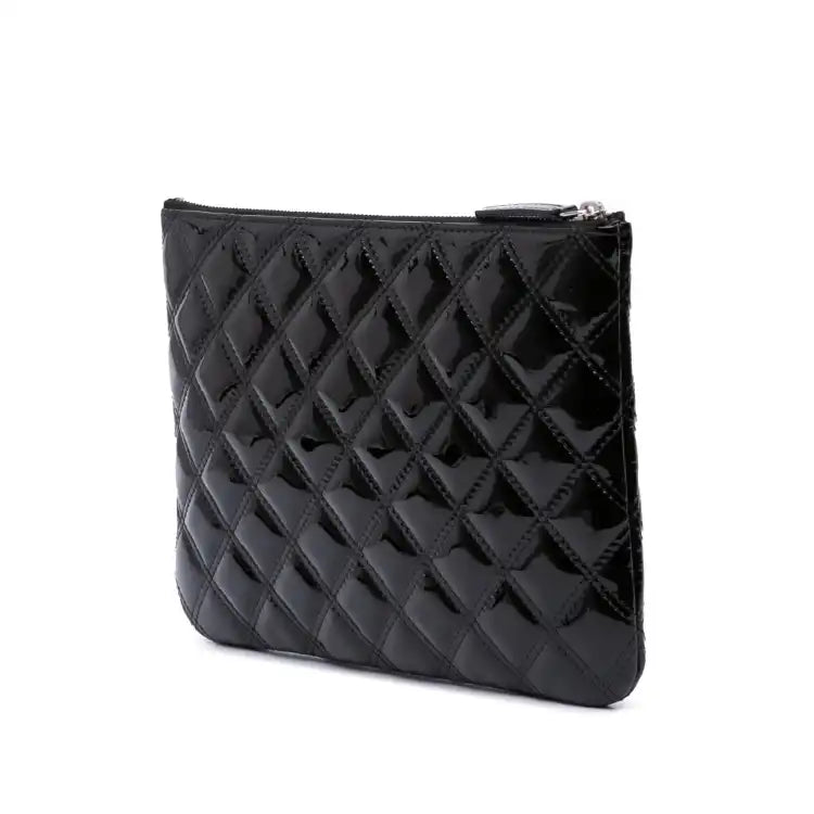 Chanel Medium Quilted Patent O Case Clutch