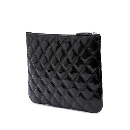 Chanel Medium Quilted Patent O Case Clutch