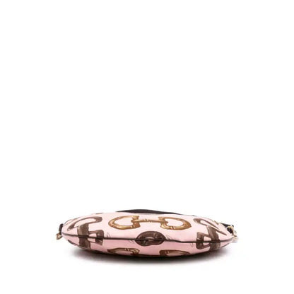 Gucci Canvas Bamboo Horsebit Print Hobo