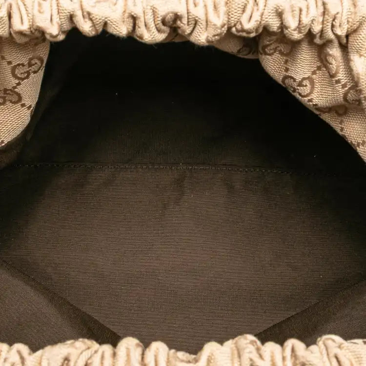 Gucci GG Canvas Bamboo Handbag