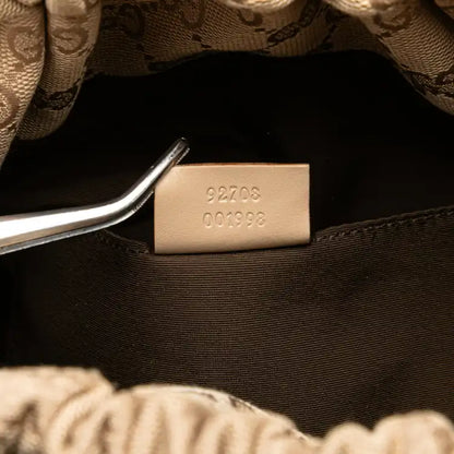 Gucci GG Canvas Bamboo Handbag