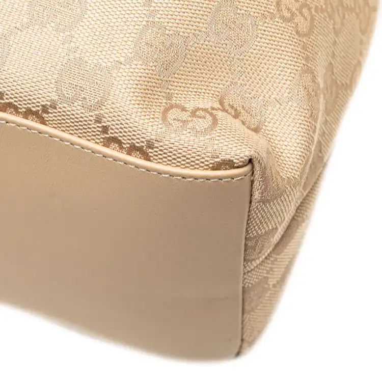 Gucci GG Canvas Bamboo Handbag