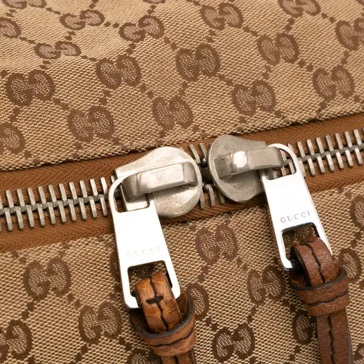 Gucci Medium GG Canvas Bamboo Bar Tote