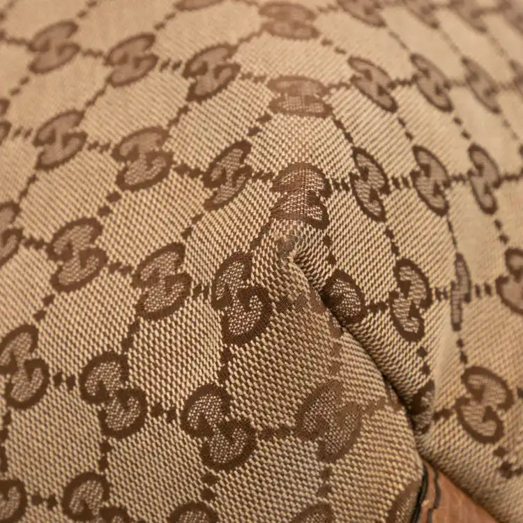 Gucci Medium GG Canvas Bamboo Bar Tote
