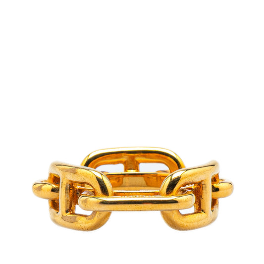 Hermès Gold Plated Chaine d'Ancre Scarf Ring