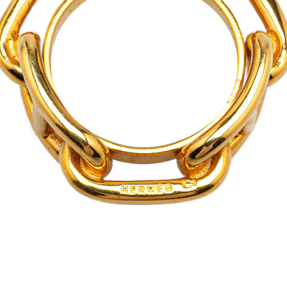 Hermès Gold Plated Chaine d'Ancre Scarf Ring