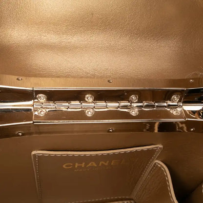 Chanel Quilted Patent Logo Chain Vanity Case