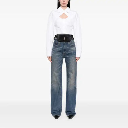 Saint Laurent Smooth Calfskin Monogram Belt Bag