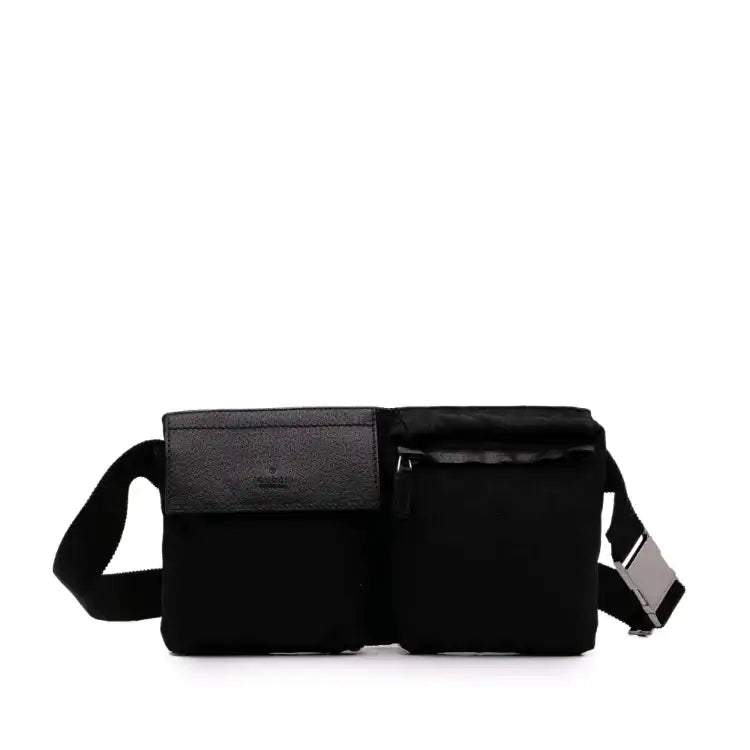 Gucci GG Canvas Double Pocket Belt Bag