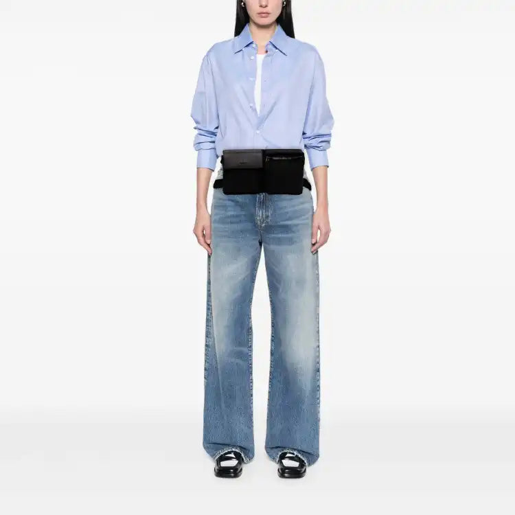 Gucci GG Canvas Double Pocket Belt Bag