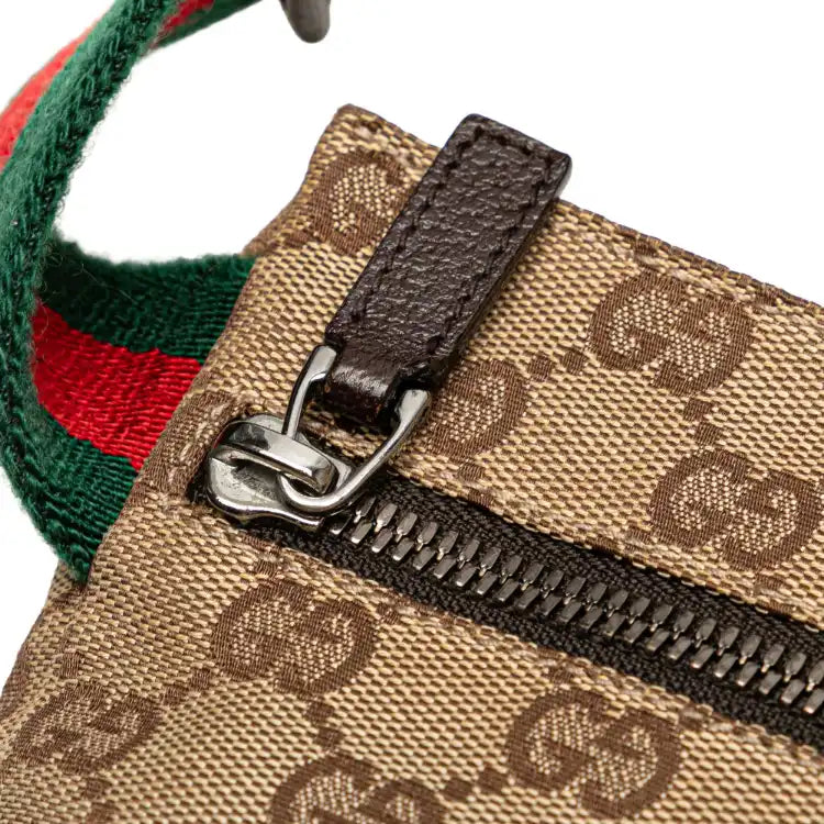 Gucci GG Canvas Web Double Pocket Belt Bag
