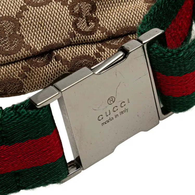 Gucci GG Canvas Web Double Pocket Belt Bag