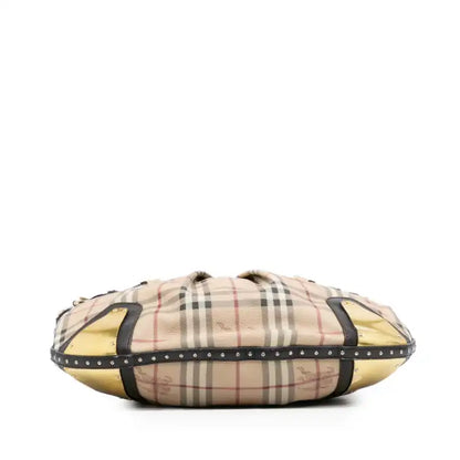 Burberry Haymarket Check Coated Canvas Hobo Bag