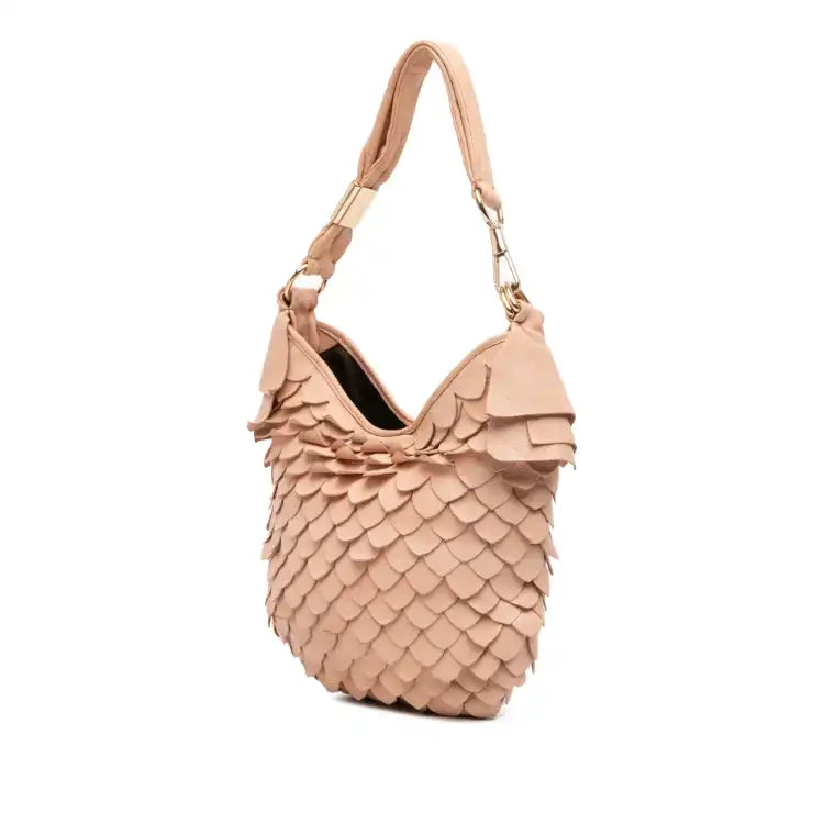 Saint Laurent Leather St Tropez Fish Scale Hobo