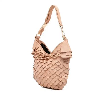 Saint Laurent Leather St Tropez Fish Scale Hobo