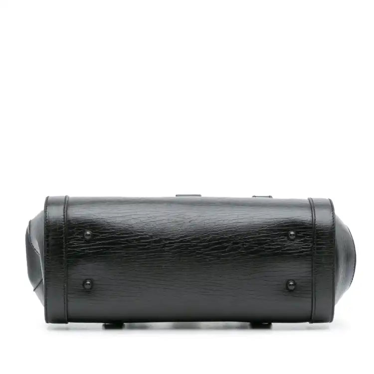 Leather Bamboo Bullet Shoulder Bag