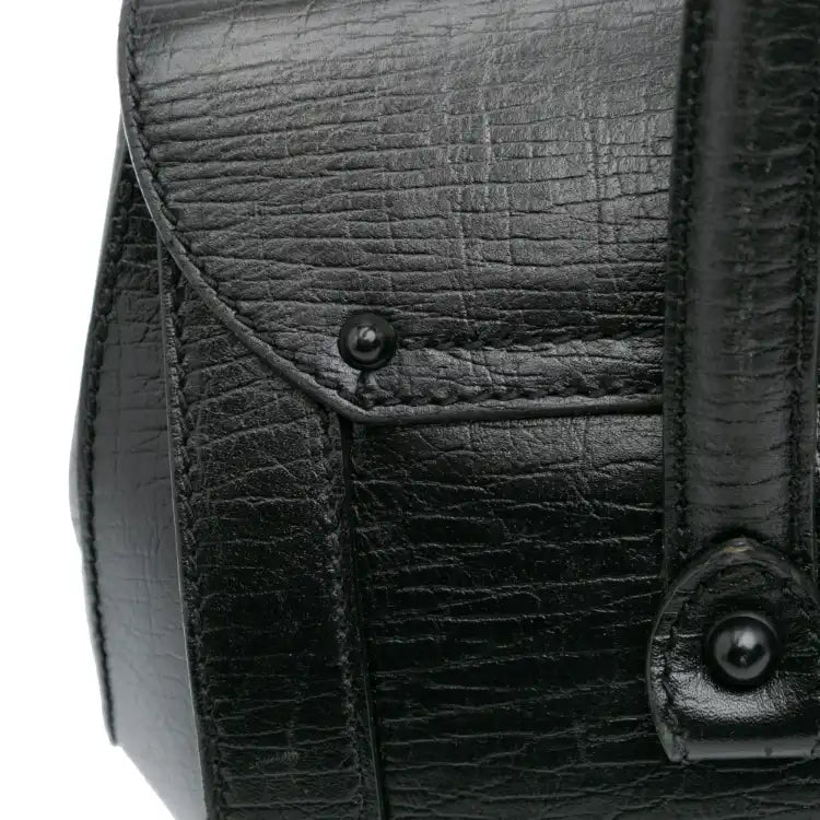 Leather Bamboo Bullet Shoulder Bag