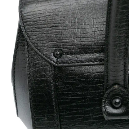 Leather Bamboo Bullet Shoulder Bag